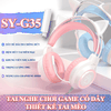 Tai nghe chơi game có dây SY-G35 thiết kế tai mèo dễ thương trang bị đèn led RGB cực đẹp dành cho các nữ game thủ