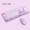 Bộ bàn phím và chuột không dây MOFII HELLO BEAR kết nối chip USB 2.4G thiết kế họa tiết gấu dễ thương và màu sắc nữ tính