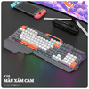 Bàn phím giả cơ chuyên game K-SNAKE K16 đèn led 7 màu chớp nháy kèm khay đựng điện thoại