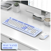 Bộ bàn phím và chuột K-SNAKE KM200 kết nối bằng dây cổng USB thiết kế nút tròn fullsize 104 phím đa dạng màu sắc