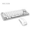 Bộ bàn phím và chuột không dây MOFII IPRO kết nối bằng USB 2.4G lên đến 10 mét với thiết kế mini nhỏ gọn họa tiết thỏ vô cùng dễ thương