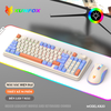 Combo phím chuột có dây XUNFOX K820 thiết kế 94 phím có nút vặn âm lượng tiện lợi kèm theo đèn led 7 màu cực đẹp