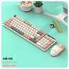 Bộ bàn phím và chuột K-SNAKE KM100 kết nối bằng dây cổng USB thiết kế bố cục 101 nút giả cơ phối màu hiện đại