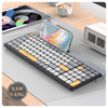 Bàn phím không dây K-SNAKE K100 kết nối không dây 3 chế độ Bluetooth và USB 2.4G thiết kế 100 phím phối màu hiện đại với nút nhấn không tiếng ồn