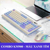 Bộ bàn phím và chuột có dây YINDIAO KM900 thiết kế phối màu hiện đại trẻ trung kiểu dáng nhỏ gọn 93 phím kèm theo đèn led 7 màu chớp nháy dành cho game thủ