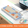 Bộ bàn phím và chuột có dây YINDIAO KM900 thiết kế phối màu hiện đại trẻ trung kiểu dáng nhỏ gọn 93 phím kèm theo đèn led 7 màu chớp nháy dành cho game thủ
