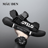 Giày sandal nam giày 2 quai ngang có băng dính tiện lợi với thiết kế thời trang và đế nhựa PVC dẻo chống trơn trượt khi mang G00031