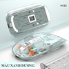 Chuột không dây FMOUSE M133 kết nối Bluetooth và USB 2.4G thiết kế trong suốt độc lạ với độ DPI lên đến 2400