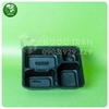 HỘP NHỰA ĐẾ ĐEN 4 NGĂN CHỮ NHẬT - HT 25