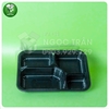 HỘP NHỰA ĐẾ ĐEN 4 NGĂN CHỮ NHẬT - HT 25