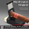 Bật Lửa Khò 2 Tia Honest BCZ877 Chính Hãng - Tích Hợp Dao Cắt Cigar, Khe Xem Ga, Chống Gió Mạnh