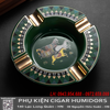 Gạt Tàn Cigar 4 Điếu Cao Cấp AS-24B2 – Gốm Sứ Hình Tứ Mã, Thiết Kế Sang Trọng, Kèm Hộp Quà