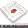 Gạt Tàn Cigar 4 Điếu Cao Cấp AS-4 – Gốm Sứ Hình Tứ Mã, Thiết Kế Sang Trọng, Có Hộp Quà