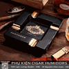 Gạt Tàn Cigar 4 Điếu Cao Cấp AS-4 – Gốm Sứ Hình Tứ Mã, Thiết Kế Sang Trọng, Có Hộp Quà