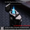 Bật lửa khò 3 tia Honest BCZ758-1 chính hãng – Có đục cigar, khe nhìn gas, kim loại cao cấp