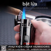 Bật lửa khò 3 tia Honest BCZ758-1 chính hãng – Có đục cigar, khe nhìn gas, kim loại cao cấp