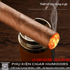 Bật lửa khò 1 tia Honest BCZ852-1 – Có đục cigar, kim thông, gác điếu – Chống gió, kim loại cao cấp