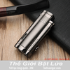 Bật Lửa Khò 3 Tia Honest BCZ360-1 Chính Hãng, Chống Gió, Đục Lỗ Cigar Đa Năng