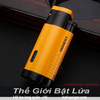 Bật Lửa Khò 3 Tia Honest BCZ360-1 Chính Hãng, Chống Gió, Đục Lỗ Cigar Đa Năng