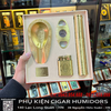 Bộ phụ kiện cigar Golden Fire GF-TZ-6 chính hãng – Set 4 món gồm bật lửa khò 2 tia, cắt cigar, gạt tàn & ống đựng cigar – Sang trọng, quà tặng cao cấp
