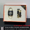 Bộ set phụ kiện cigar Golden Fire GF359/J398 – Bật lửa khò 2 tia chống gió & cắt cigar sắc bén – Bền bỉ, nhỏ gọn, nhiều màu sắc