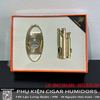Bộ set phụ kiện cigar Golden Fire GF359/J398 – Bật lửa khò 2 tia chống gió & cắt cigar sắc bén – Bền bỉ, nhỏ gọn, nhiều màu sắc