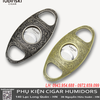 Cắt Cigar Hai Lưỡi Chạm Khắc LB-J06 – Hợp Kim Kẽm & Thép Không Gỉ Cao Cấp