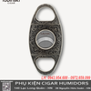 Cắt Cigar Hai Lưỡi Chạm Khắc LB-J06 – Hợp Kim Kẽm & Thép Không Gỉ Cao Cấp