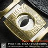 Cắt Cigar Hai Lưỡi Chạm Khắc LB-J06 – Hợp Kim Kẽm & Thép Không Gỉ Cao Cấp