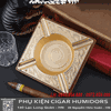 Gạt Tàn Cigar Cao Cấp Jifeng JF-2002 – Hợp Kim Kẽm, 4 Điếu, Màu Gold Sang Trọng