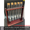 Ống Thủy Tinh Ủ Cigar Kèm Đế Gỗ Cao Cấp  Combo 5 | Bộ Ủ Xì Gà Mini Chuyên Nghiệp - OTT5