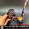 Tẩu Bắt Tóp Cigar Gỗ Cẩm Lai Khắc Rồng Cao Cấp Lõi Đồng – Dùng Lọc 9mm, Size 42–56 (Mã TCR)