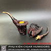 Tẩu Bắt Tóp Cigar Gỗ Cẩm Lai Khắc Rồng Cao Cấp Lõi Đồng – Dùng Lọc 9mm, Size 42–56 (Mã TCR)