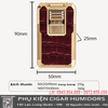 Bật Lửa Cigar Lubinski Chính Hãng YJA-10069 – Khò 2 Tia Lửa Chụm, Hợp Kim Bọc Da, Đa Chức Năng Cao Cấp