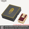 Bật Lửa Cigar Lubinski Chính Hãng YJA-10069 – Khò 2 Tia Lửa Chụm, Hợp Kim Bọc Da, Đa Chức Năng Cao Cấp