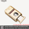 Bật Lửa Cigar Lubinski Chính Hãng YJA-10069 – Khò 2 Tia Lửa Chụm, Hợp Kim Bọc Da, Đa Chức Năng Cao Cấp