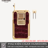Bật Lửa Cigar Lubinski Chính Hãng YJA-10069 – Khò 2 Tia Lửa Chụm, Hợp Kim Bọc Da, Đa Chức Năng Cao Cấp