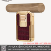 Bật Lửa Cigar Lubinski Chính Hãng YJA-10069 – Khò 2 Tia Lửa Chụm, Hợp Kim Bọc Da, Đa Chức Năng Cao Cấp