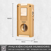 Bật lửa xì gà đa năng Lubinski YJA-10070 – Hợp kim kẽm cao cấp, có đục và dao V cắt cigar chính hãng