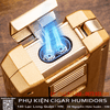 Bật lửa xì gà đa năng Lubinski YJA-10070 – Hợp kim kẽm cao cấp, có đục và dao V cắt cigar chính hãng