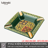 Gạt Tàn Cigar Lubinski YJA-20032 – Gốm Sứ Cao Cấp 4 Điếu, Họa Tiết Màu Sang Trọng