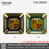 Gạt Tàn Cigar Lubinski YJA-20032 – Gốm Sứ Cao Cấp 4 Điếu, Họa Tiết Màu Sang Trọng
