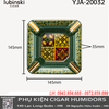 Gạt Tàn Cigar Lubinski YJA-20032 – Gốm Sứ Cao Cấp 4 Điếu, Họa Tiết Màu Sang Trọng