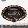 Gạt Tàn Cigar Lubinski Chính Hãng YJA-20052 – Gốm Sứ Chạm Nổi Đầu Ngựa, Gạt Tàn 5 Điếu Cao Cấp