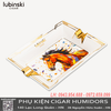 Gạt Tàn Cigar Lubinski Chính Hãng YJA-20053 – Gạt Tàn Đôi 2 Điếu Phiên Bản Kỷ Niệm Năm Ngựa, Sứ Xương Cao Cấp