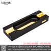 Gạt Tàn Cigar Lubinski Chính Hãng YJA-20054 – Gạt Tàn 2 Điếu Kết Hợp Gỗ & Đồng, Thiết Kế Sang Trọng