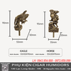 Gạt Tàn Cigar Lubinski YJA-20055 Tượng Đồng Sáng Tạo 3 Rãnh – Đồng Thau & Gỗ Đàn Hương Cao Cấp