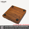 Gạt Tàn Cigar Lubinski YJA-20055 Tượng Đồng Sáng Tạo 3 Rãnh – Đồng Thau & Gỗ Đàn Hương Cao Cấp