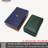 Hộp Đựng Xì Gà Du Lịch LUBINSKI YJA-50023 – Hộp Bảo Quản 6 Điếu Cigar Bọc Da, Lõi Gỗ Tuyết Tùng, Kèm Bật Lửa & Đồng Hồ Độ Ẩm Cao Cấp.