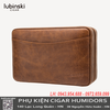 Hộp Đựng Xì Gà Du Lịch LUBINSKI YJA-50023 – Hộp Bảo Quản 6 Điếu Cigar Bọc Da, Lõi Gỗ Tuyết Tùng, Kèm Bật Lửa & Đồng Hồ Độ Ẩm Cao Cấp.
